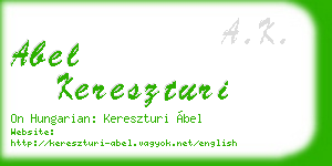 abel kereszturi business card